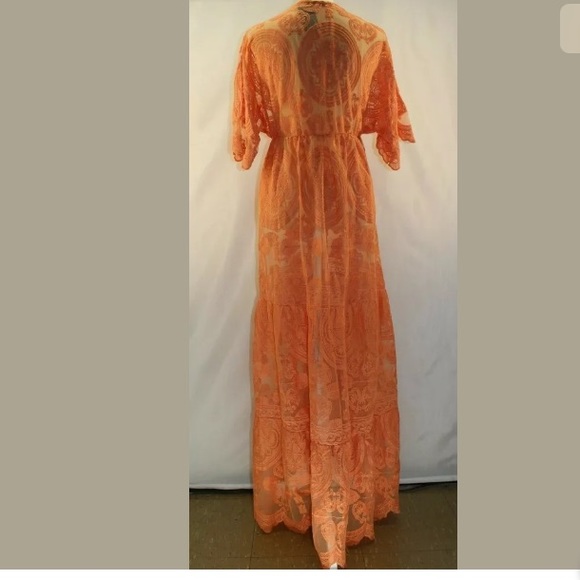 Laklook Pink Scalloped Lace-Accent Tie-Waist - Picture 4 of 4